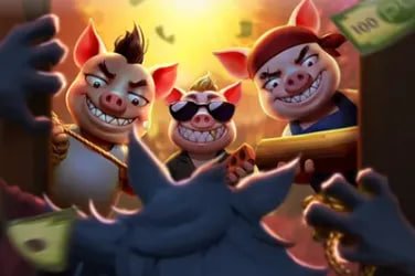 Tumpukan chip kasino warna-warni dan meja bermain kasino online